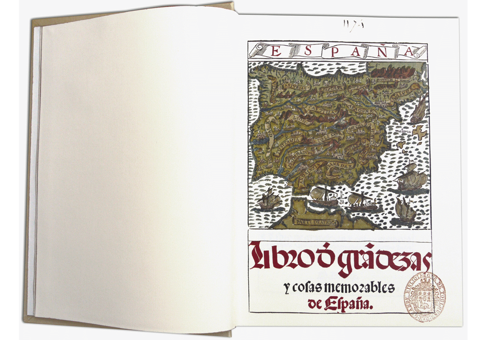 Libro grandezas España-Medina-Robertis-Incunabula & Ancient Books-facsimile book-Vicent García Editores-0 Opened